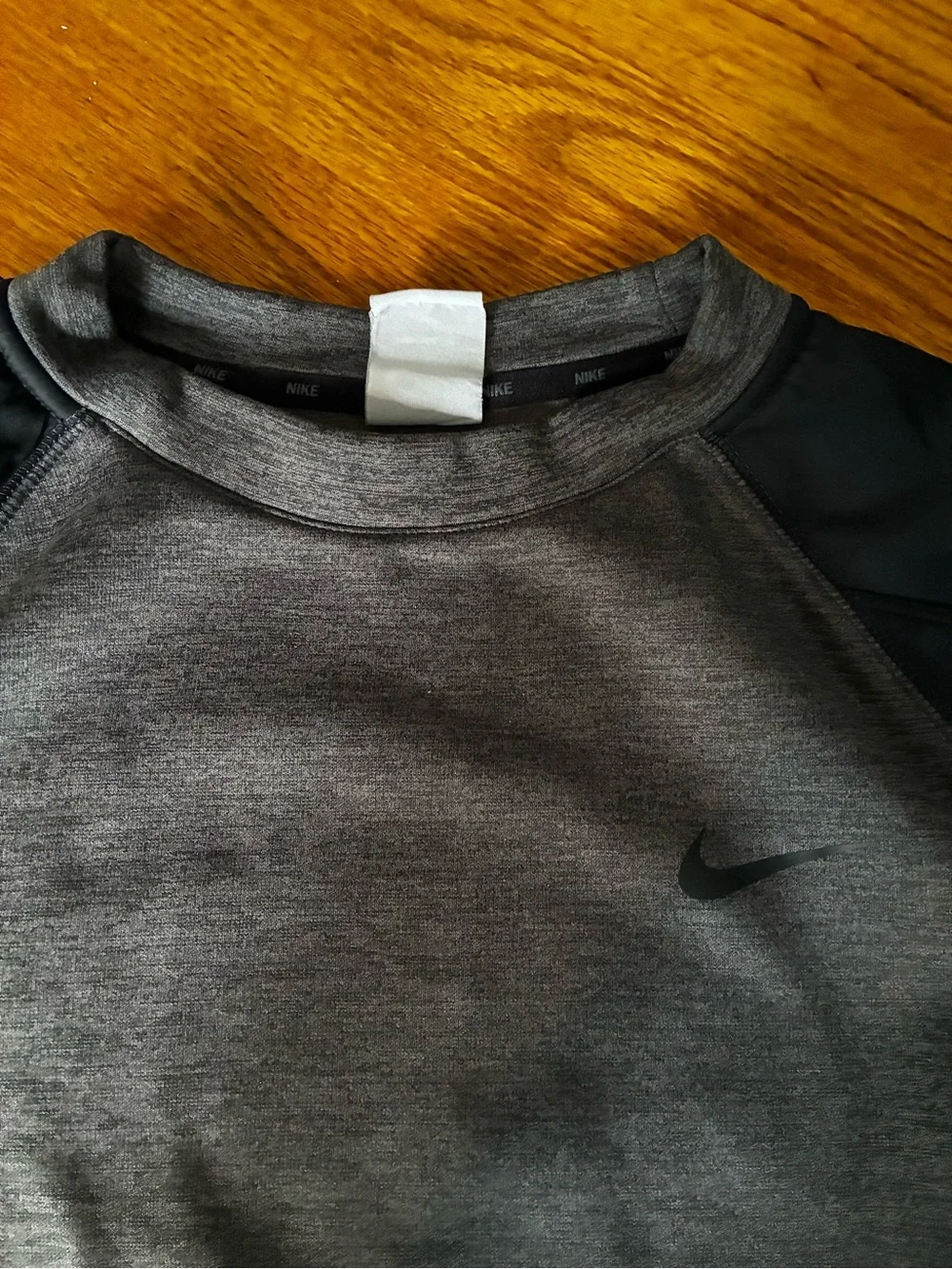 Nike Charcoal Gray and Black Men’s Therma/Fit Crew Sweatshirt